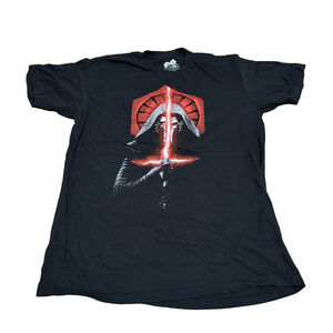 Disney Star Wars Kylo Ren Black Cotton Tee Red Graphics Men Size XL